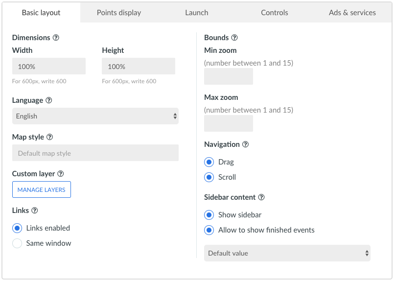 Screenshot - Livemap options in Wemap Pro Screenshot - Livemap options in Wemap Pro