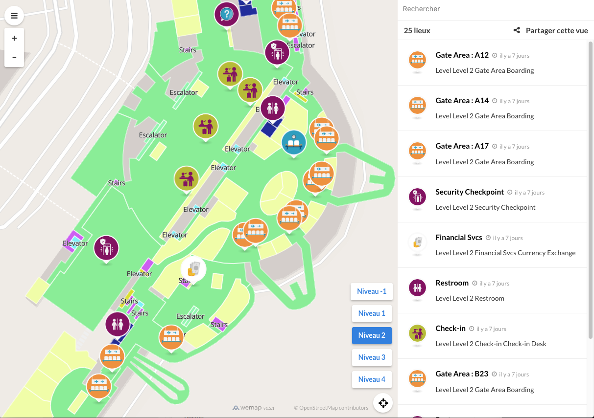 Screenshot: multi-level indoor livemap Screenshot: multi-level indoor livemap